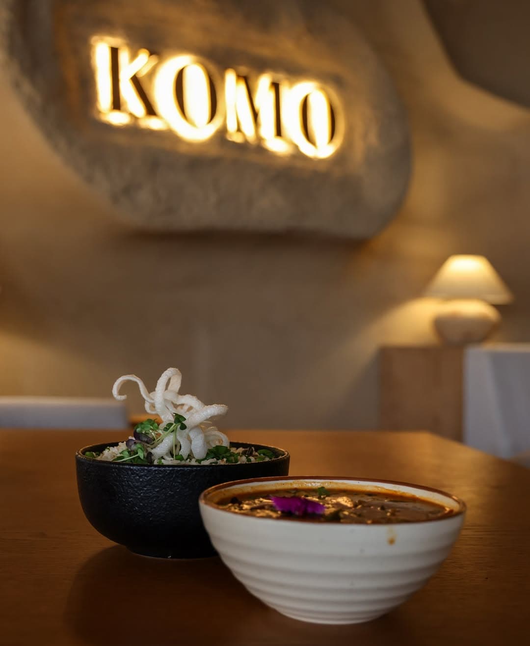 The vaulted dining room at KOMO by Kaffa