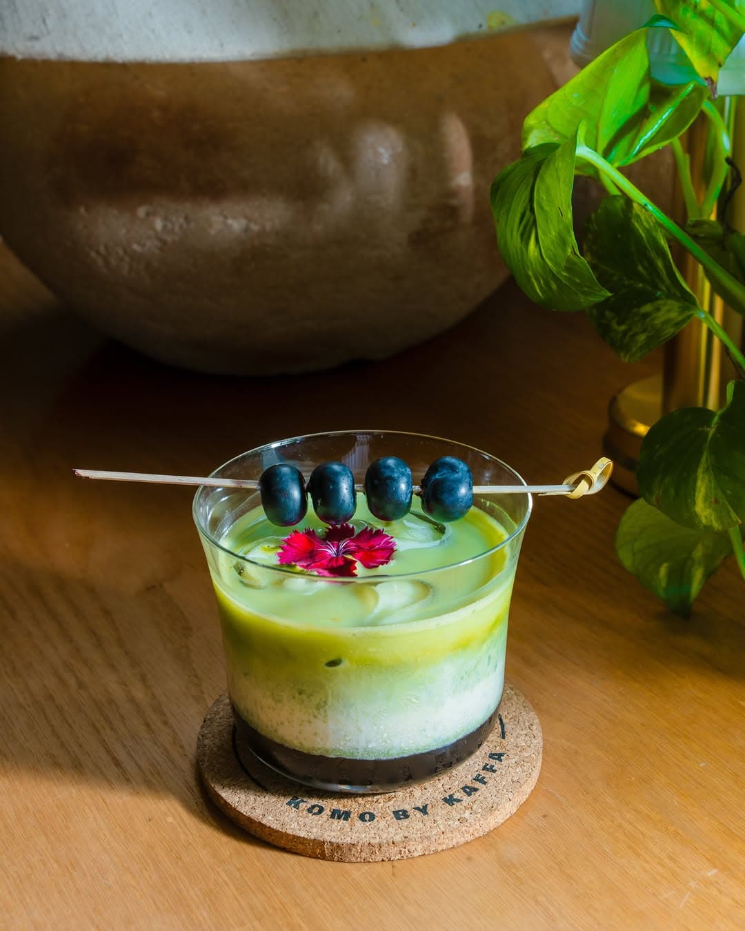 Coffee and matcha at KOMO by Kaffa