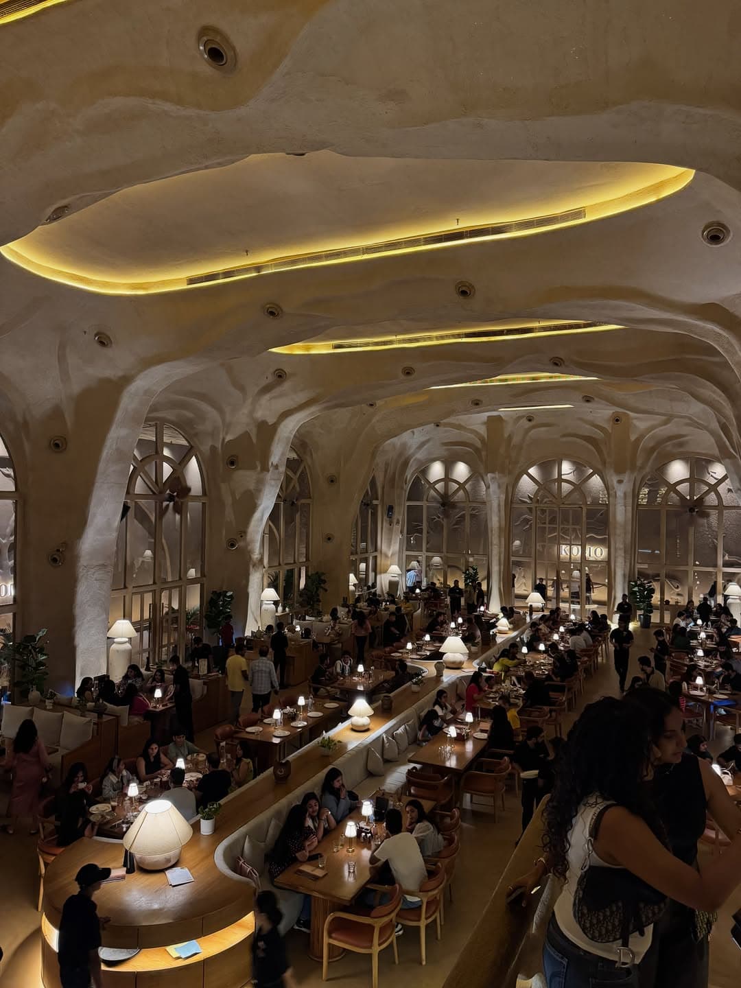 The vaulted dining room at KOMO by Kaffa